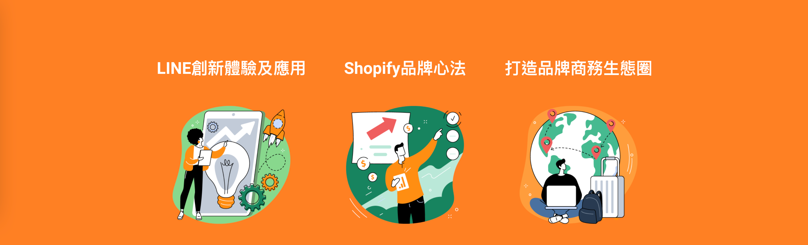 Shopify品牌心法,LINE創新體驗及應用圖示